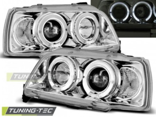 Světla přední RENAULT CLIO 06.90-95 ANGEL EYES CHROME