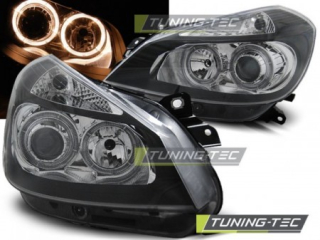 Světla přední RENAULT CLIO 3 05-09 BLACK ANGEL EYES