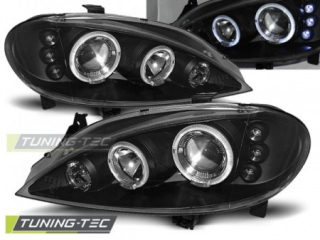 Světla přední RENAULT MEGANE 03.99-10.02 ANGEL EYES BLACK