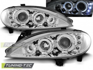 Světla přední RENAULT MEGANE 03.99-10.02 ANGEL EYES CHROME