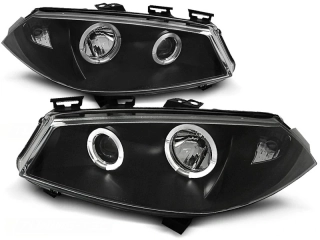 Přední světla Renault Megane 03-05 Angel Eyes - černé