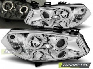 Přední světla Renault Megane 03-05 Angel Eyes - chrom