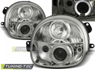 Světla přední RENAULT TWINGO 03.93-09.98 ANGEL EYES CHROME
