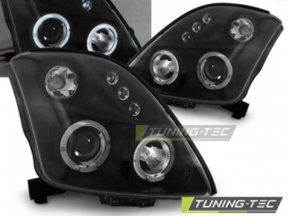 Světla přední SUZUKI SWIFT 05.05-10 ANGEL EYES BLACK