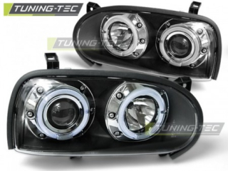 Světla přední VW GOLF 3 09.91-08.97 ANGEL EYES BLACK