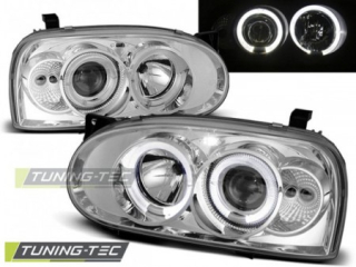 Světla přední VW GOLF 3 09.91-08.97 ANGEL EYES CHROME