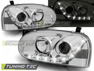 Světla přední VW GOLF 3 91-97 DAYLIGHT CHROME