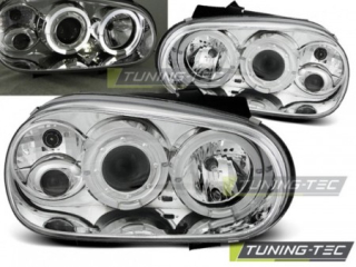 Světla přední VW GOLF 4 09.97-09.03 ANGEL EYES CHROME