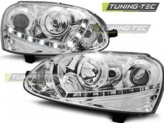 Světla přední VW GOLF 5 03-08 DAYLIGHT CHROME 