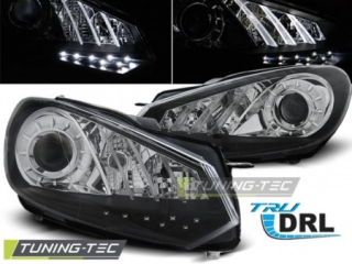 Světla přední VW GOLF 6 10.08- 12 TRU DRL BLACK