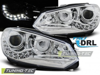 Světla přední VW GOLF 6 10.08-12 TRU DRL CHROMOVÉ