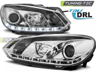 Světla přední VW GOLF 6 10.08-12 TRU DRL CHROMOVÉ, LPVWD0