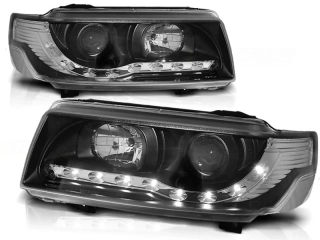 Přední světlomety, světla, lampy Volkswagen Passat B4, 1993-1996, LED Daylight, černé black