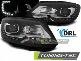 Světla přední VW TOURAN II 08.10- BLACK TRU DRL