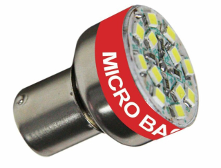 LED žárovka BA15S 12V se signalizací couvání Bi-Bi-Bi...