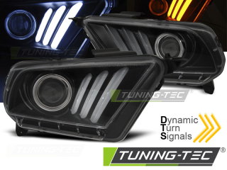 Přední světla Ford Mustang V 10-13 černé TUBE LIGHT