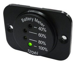LED indikátor baterie 12-24V včetně panelu