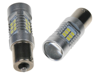 LED BA15s bílá, 12-24V, 21LED/2835SMD