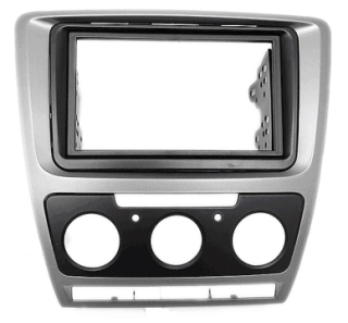 2DIN redukce pro Škoda Octavia 2009-2013 manual Clima šedý