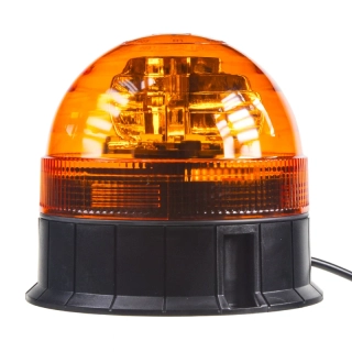 LED maják, 12-24V, 12x3W, oranžový fix, ECE R65