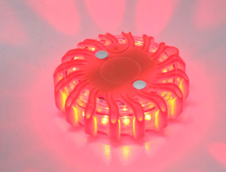 LED výstražné světlo 16LED, červené, set 6ks