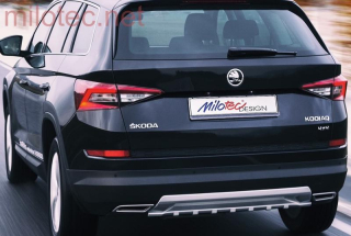 Dummy - koncovky výfuku, ABS - Alu-Brusch, Škoda Kodiaq