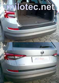 Práh pátých dveří - dlouhá hrana, ABS černý lesklý „klavírlak“, Škoda Kodiaq