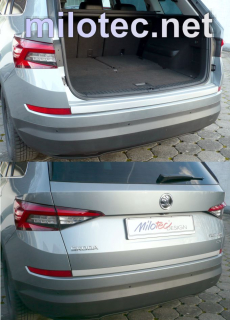 Práh pátých dveří - dlouhá hrana, ABS-stříbrný, Škoda Kodiaq