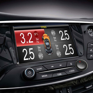 TPMS -kontrola tlaku v pneumatice 4 externí čidla s výstupem na monitor