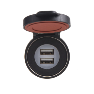 2 USB zásuvka s magnetem ve voděodolném držáku max 2x 2,4 A