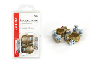 Svorky na baterie z mosazi 600AMP 2ks v blistru