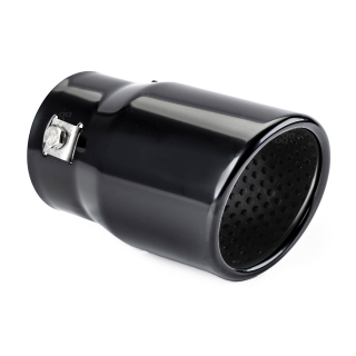 Koncovka výfuku AMIO MT 017 BLACK, průměr 76 mm, kulatá