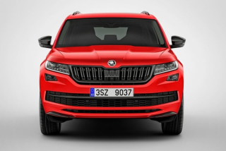 ŠKODA KODIAQ-RÁM PŘEDNÍ MASKY SPORTLINE original - perleťově černá