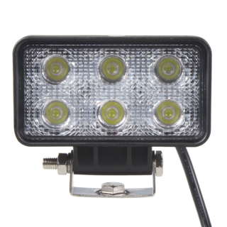 LED světlo 10-30V, 6x3W, R10, rozptýlený paprsek, 112x63x53mm