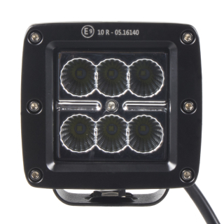 LED světlo 10-30V, 6x3W, R10, rozptýlený paprsek, 82x75x72mm