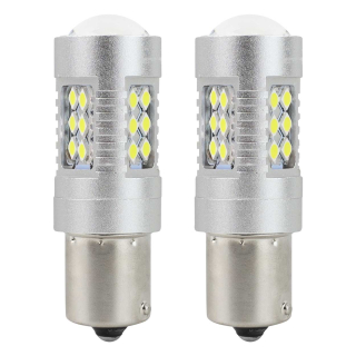 LED ŽÁROVKY BA15S CAN-BUS - 24 SMD BÍLÉ (2 KS) - AMIO