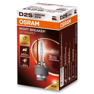 Xenonová výbojka D2S Osram Xenarc Night Breaker Laser +220% 12V/24V 35W P32d-2