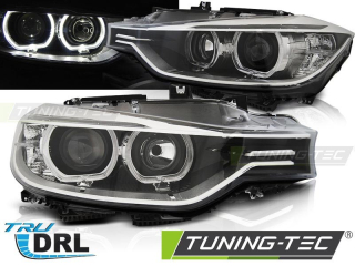 Přední světla BMW F30/F31 11-15 ANGEL EYES LED černá