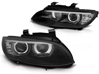 PŘEDNÍ SVĚTLA BMW E92,93, 2006-2010 3D ANGEL EYES, ČERNÉ