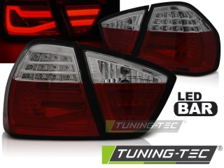 Zadní světla BMW E90 03.05-08.08 - červené/kouřové LED BAR