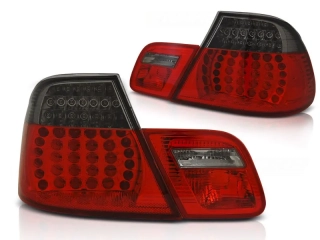 ZADNÍ SVĚTLA, SVĚTLOMETY, LAMPY BMW E46 COUPE, 2003-2006, LED, ČERVENÁ, KOUŘOVÁ