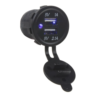 USB 2x zásuvka černá