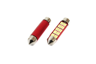 CAN-BUS SUFITOVÉ ŽÁROVKY S CHLADIČEM, SMD LED 4014 - DÉLKA 41 MM - BÍLÉ 