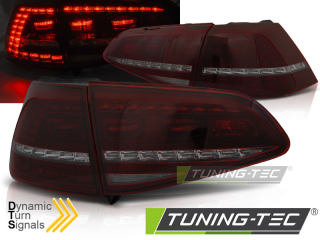 ZADNÍ SVĚTLA LED VW GOLF 7, 2013-, GTI LOOK ČERVENÁ,KOUŘOVÁ S DYNAMICKÝM BLINKREM
