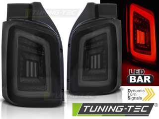 Zadní světla VW T5 03-09 / 10-15 zad.výklopné dveře - kouřové/černé/bílé LED BAR
