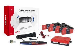 Sada parkovacích senzorů MAX LED 4 senzory černá vnitřní 16,5 mm
