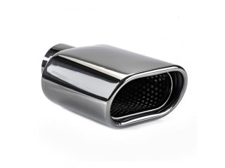 PLOCHÁ KONCOVKA VÝFUKU KOUŘOVÁ S PERFORACÍ  120 X 65 mm MT-019BC 