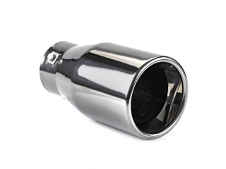 Kulatá koncovka výfuku BLACK-CHROM 204x102 mm MT 018BC