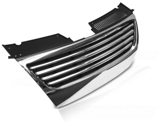 PŘEDNÍ MASKA VW PASSAT B6, 2005-2010 CHROMOVÁ, ČERNÁ