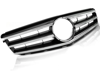 PŘEDNÍ MASKA AVANTGARDE MERCEDES W204 2007-2014 CHROM, ČERNÁ
